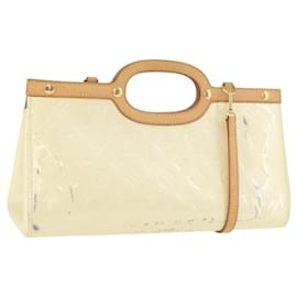 LOUIS VUITTON Monogram Vernis Roxbury Drive Bag 2Way Perle M91374 Auth 182822