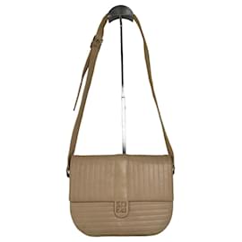 Borsa a tracolla vintage Givenchy in pelle trapuntata beige e oro