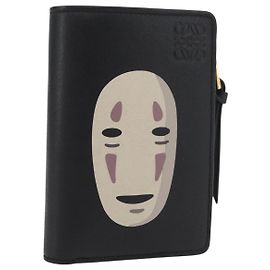 LOEWE Studio Ghibli Spirited Away Kaonashi Portafoglio in pelle Nero Auth 167359SM