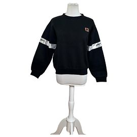 Sudadera de mezcla de algodón Vintage Courreges Negro M
