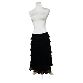 Falda de gasa vintage Armani Negra M