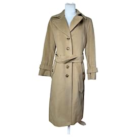 Cappotto Trench in Lana Vintage Burberry Beige Gold M