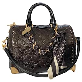 Louis Vuitton Speedy Trunk 25 Monogram Saga Pelle Acajou