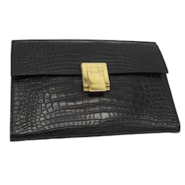 Hermès Alligator-Clutch, Schwarz