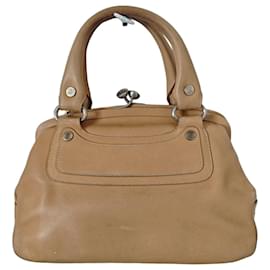 Céline Celine Borsa in pelle beige kiss-lock