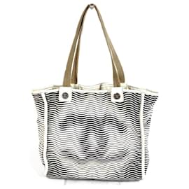 Borsa Tote Chanel in cotone avorio