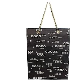 Chanel Vintage CC Coco Mark Logo Flat Shopper Tasche
