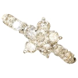 Anello a fascia in platino con diamante - Autre Marque