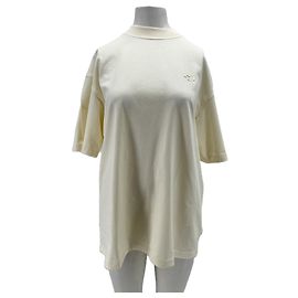 Autre Marque Ecru T-Shirt mit kurzen Ärmeln