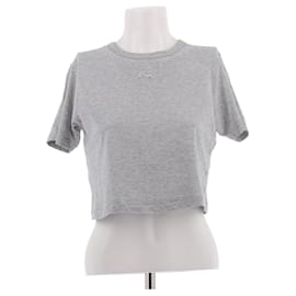 Top corto Gucci G logo gris de algodón