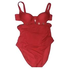 Versace Bañador rojo Medusa con recortes