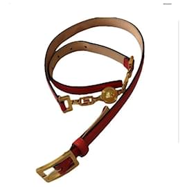 Versace Medusa Ledergürtel Rot