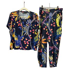 Elena Miró Conjunto Elena Mirò Estampado Tropical - Top y Pantalón