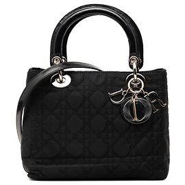 Dior Nero Nylon Cannage Lady Dior Media