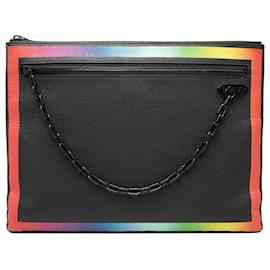 Louis Vuitton Black Taiga Rainbow Pochette A4