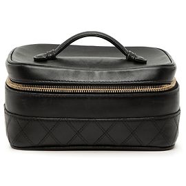 Beauty case Chanel Black CC in agnello trapuntato
