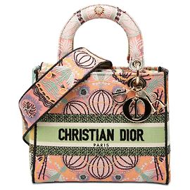 Dior Lights Lady D Lite in tela ricamata rosa, misura Medium