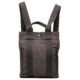 Zaino Herline PM in tela grigia Hermès