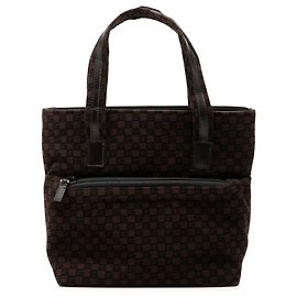 Borsa Tote Quadrata in Jacquard Marrone Gucci