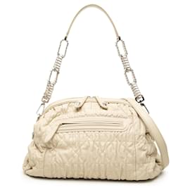 Borsa satchel Cannage Delices in agnello marrone Dior