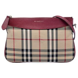 Burberry Beige Haymarket Check Canvas Peyton Crossbody