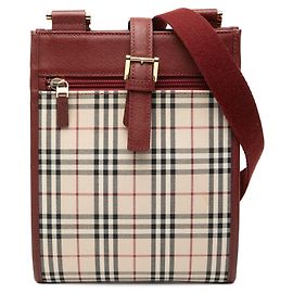 Borsa a tracolla in tela Burberry Beige House Check