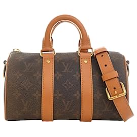 Louis Vuitton Brown Monogram Dust Keepall Bandouliere 25
