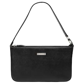 Borsa a tracolla in pelle nera Burberry