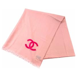 Chanel 23C Stola aus Kaschmir-Seiden-Mischung in Rosa