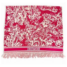 Christian Dior Burgundy Cotton Bath Towel