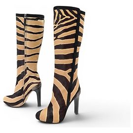 BOTAS FENDI ESTAMPADO CEBRA EN CUERO DE BEZERRO 38 PONYHAIR BOOTS