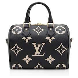 Louis Vuitton Giant Monogram Empreinte Bicolor Speedy Bandouliere 25 Satchel