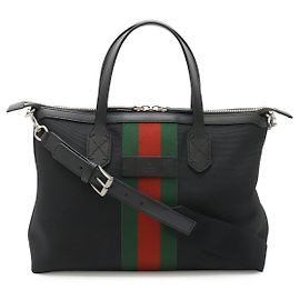 Borsa Tote in tela di nylon e pelle Gucci