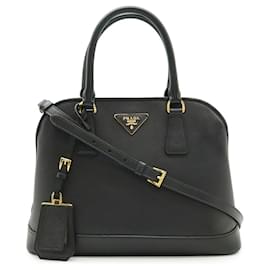 Borsa 2WAY con logo triangolo in pelle Prada