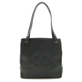 Borsa Tote Chanel Caviar Skin Coco Mark