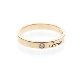 Anello C de Cartier in oro rosa e diamanti