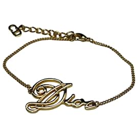 Bracciale Christian Dior Logo Cursive Dorato