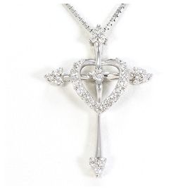 Autre Marque Collana in oro bianco 14K con zircone cubico