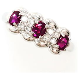 Pigeon Blood PT900 Platinring - Autre Marque