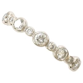 Anel de banda de platina com diamante - Autre Marque