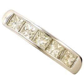 Autre Marque Platin-Ring mit gelbem Diamanten