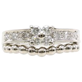 Autre Marque PT900 Platinring mit Diamant