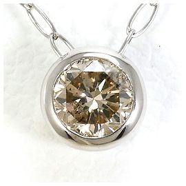 Autre Marque Collana in platino con diamante marrone