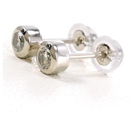 Autre Marque Platin-Steckohrringe mit Diamanten