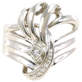 Autre Marque PT900 Platinring mit Diamant