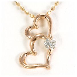Autre Marque Collana in oro rosa 14K con diamante