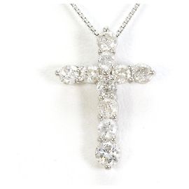 Autre Marque PT900 Platin-Halskette mit Diamant