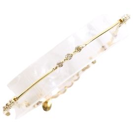 Autre Marque Bracciale con charm in oro giallo 10K con diamante