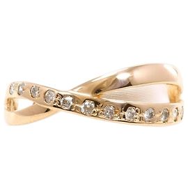 Autre Marque 10K Roségold-Ring mit Diamant