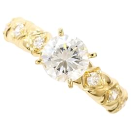 Autre Marque 10K Gelbgold-Ring mit Zirkonia